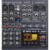 AMW AX16 v2 - Mesa de Som 16 Canais Processador de Efeitos Hi End USB Compressor 100mm