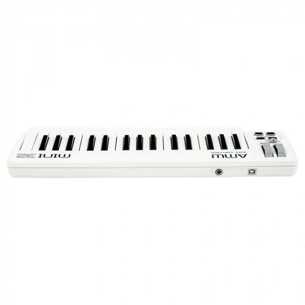 AMW Mini 32 White - Teclado controlador midi USB 32 teclas