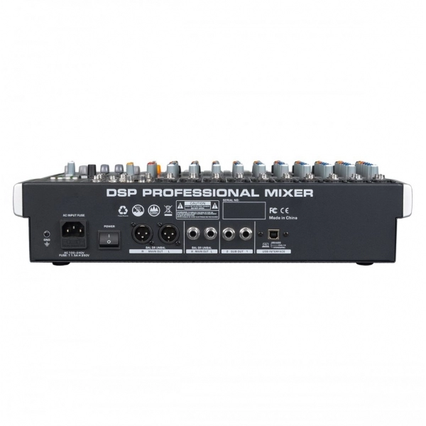 AMW M12 Fx v3 - v3 Mesa de Som 12 Canais com EFX BT Player Sub Out e Interface !