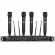 AMW AU7000 - Microfone Sem Fio Profissional 4 Canais Digital UHF Multibanda WR488Q + 4x WM80