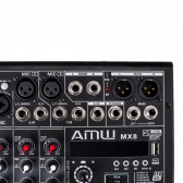 AMW MX8 v2 - Mesa  8 Canais 6 XLR Bluetooth EFX Interface USB