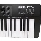 AMW P49 v2 - Teclado Controlador MIDI USB 49 Teclas 8 Faders 8 Knobs