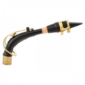 Milano Saxofone - Alto Preto com Tubo e Chaves Laqueadas Mi Bemol Eb + Estojo + Acessórios MALS61