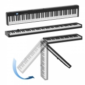 AMW PD1 black - Piano Digital Dobrável com 88 Teclas e Acessórios !