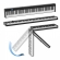 AMW PD1 black - Piano Digital Dobrável com 88 Teclas e Acessórios !