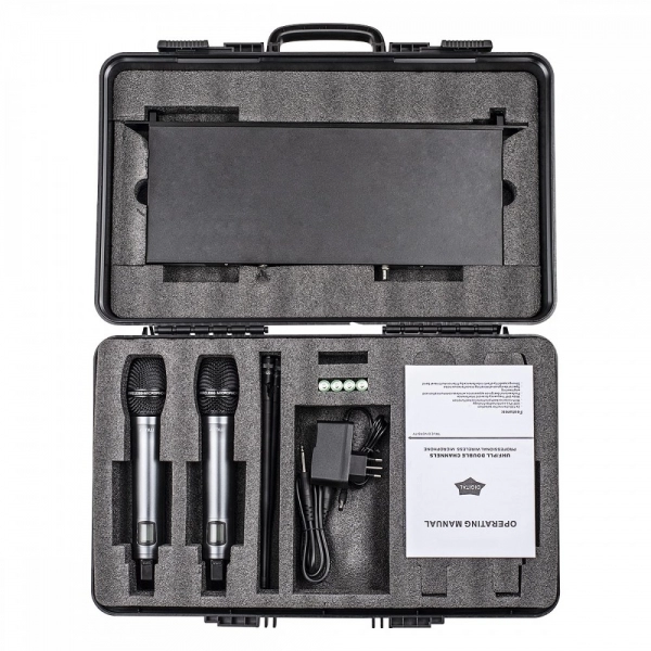 AMW AU400 v2 - Microfone sem fio Duplo Digital UHF Rack