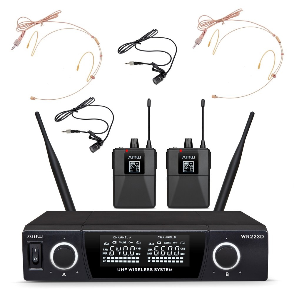 AMW BU230 - Microfone Sem fio Duplo UHF Digital