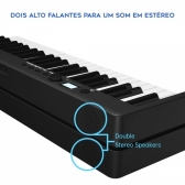 AMW PD1 black - Piano Digital Dobrável com 88 Teclas e Acessórios !
