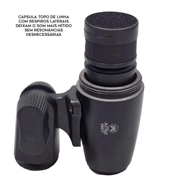 AMW DMX77 - Kit Microfone Bateria Premium 7 Mics + Acessórios + Estojo