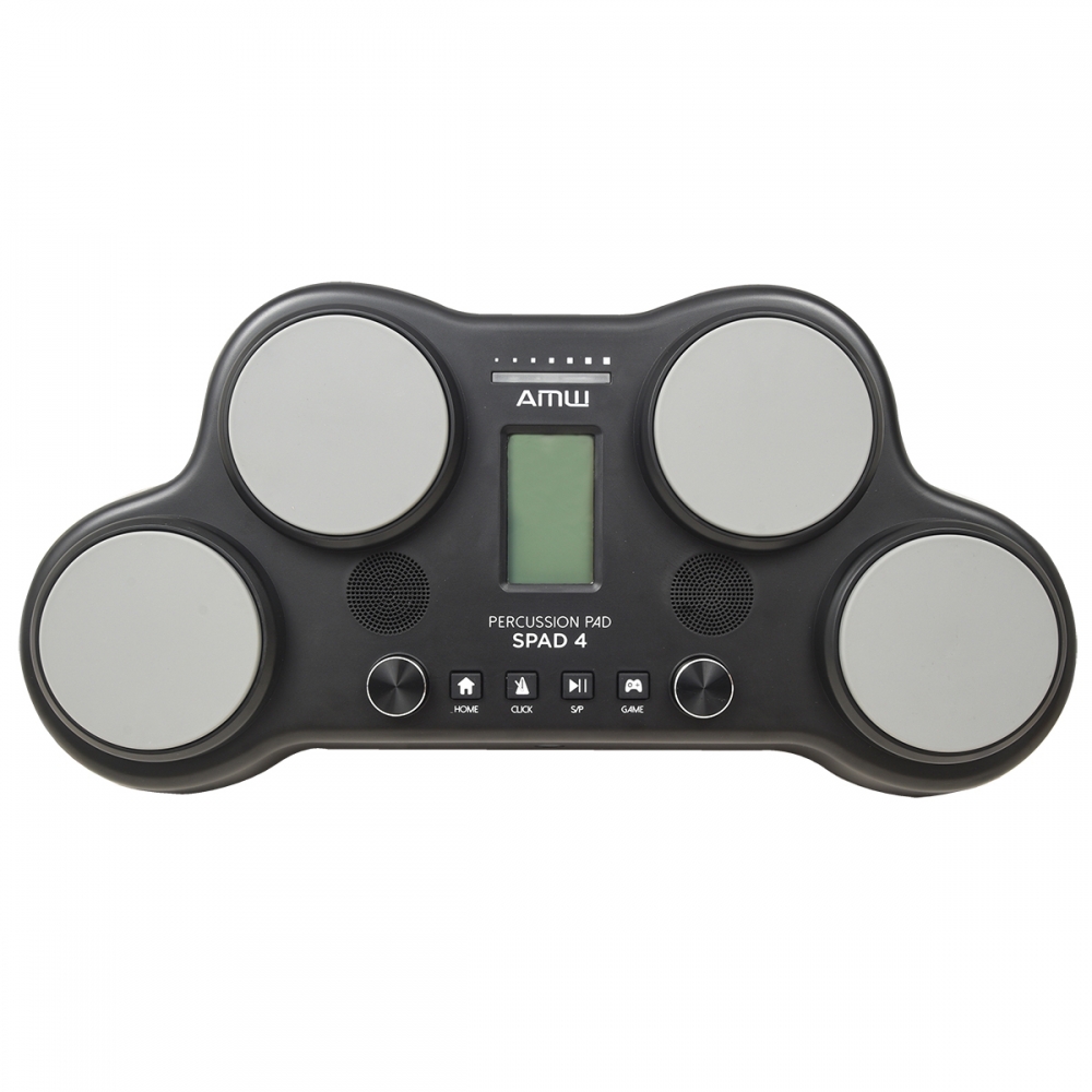 Amw Spad4 - Bateria Eletrônica Percussão 4 Pads + 2 Pedais