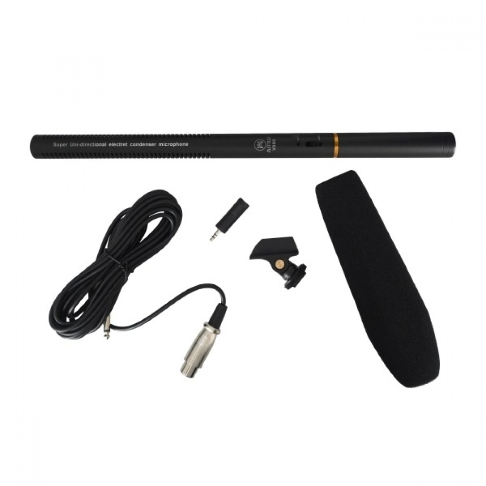 AMW VBM8 - Microfone Boom Condensador Shotgun Direcional