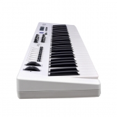 AMW P61X White - Teclado Controlador Midi USB com 61 Teclas PADs Faders e Knobs