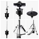 AMW ED11 Pro - Bateria Eletrônica All Mesh Dual Real Hi Hat Condução Tri zone Pratos Dual