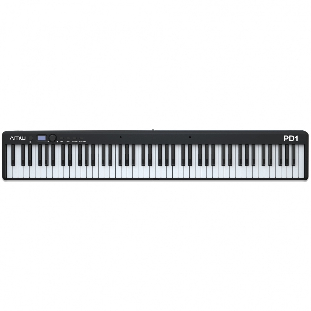 AMW PD1 black - Piano Digital Dobrável com 88 Teclas e Acessórios !