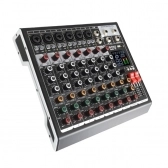 AMW SM8 v3 - Mesa de Som 99 Efeitos DSP 8 Canais Interface USB