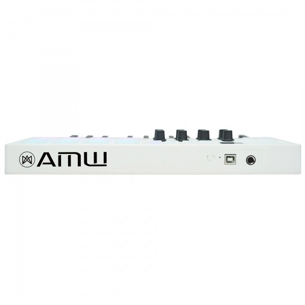 AMW Smartkey 25 White - Teclado Controlador Midi USB Teclas 8 PADs Knobs