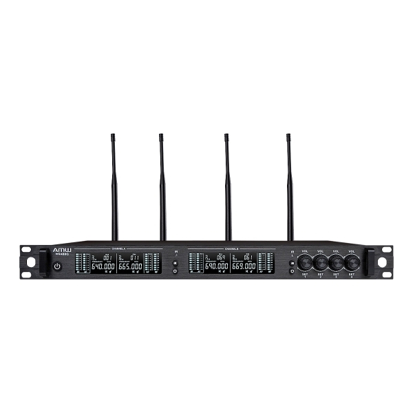 AMW BU7000 - Microfone sem fio 4 Canais Digital UHF Auricular