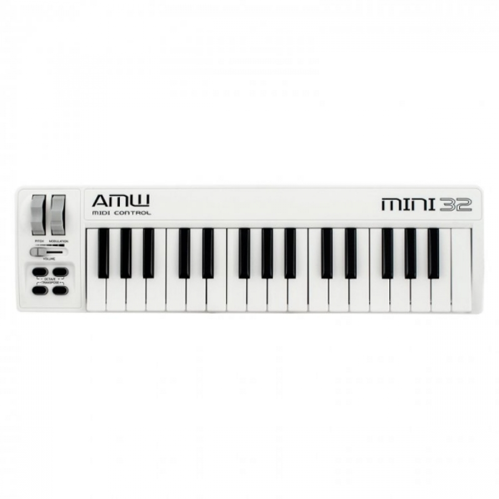 AMW Mini 32 White (SALDO) - Teclado controlador midi USB 32 teclas