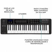 AMW P49 v2 - Teclado Controlador MIDI USB 49 Teclas 8 Faders 8 Knobs