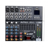 AMW M16 Fx v3 - Mesa de Som 16 Canais com EFX BT Player Sub Out e Interface !
