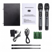 AMW AU300 v2 - Microfone Sem Fio Duplo de Mão Digital UHF