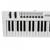 AMW P61X White - Teclado Controlador Midi USB com 61 Teclas PADs Faders e Knobs