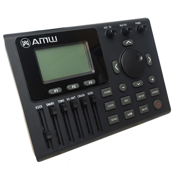 AMW ED8 Pro - Bateria Eletrônica PADs Mesh Dual Zone Pratos Dual + Choke