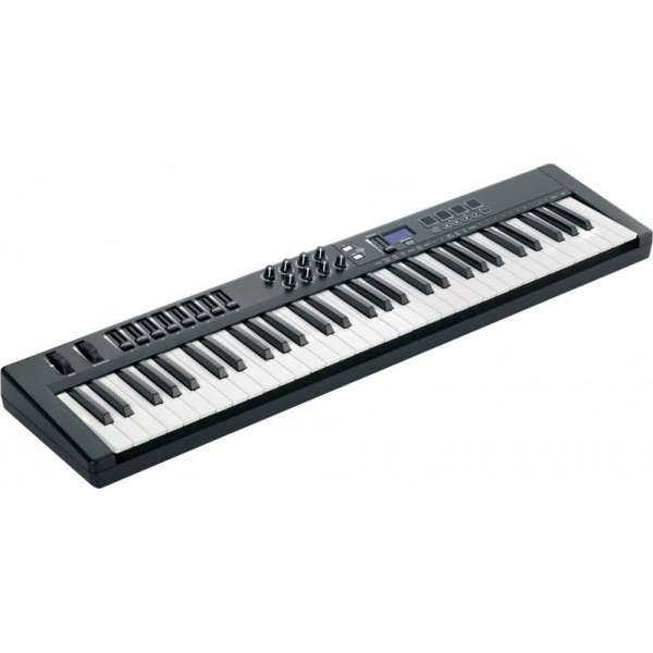 AMW P61X BLACK - Teclado Controlador Midi USB 61 Teclas c/ Pads