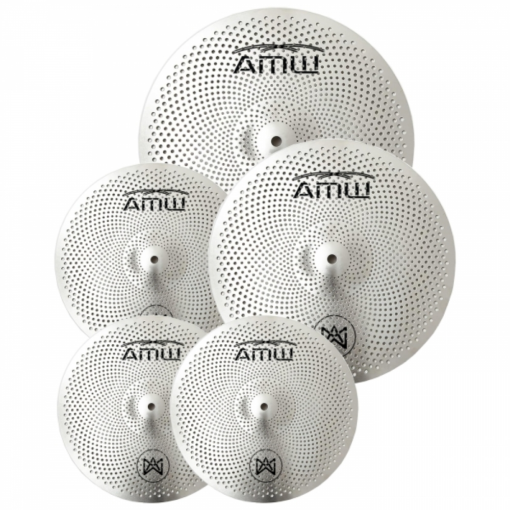 AMW Silent 5 - Kit de Pratos Para Bateria Silenciosos Mute