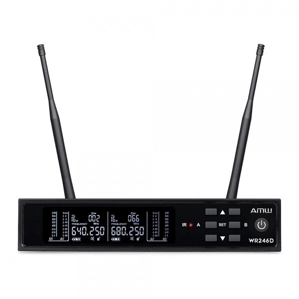 AMW BM300 v2 - Microfone Sem Fio Duplo de Mão Digital UHF
