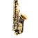 Milano Saxofone - Alto Preto com Tubo e Chaves Laqueadas Mi Bemol Eb + Estojo + Acessórios MALS61
