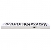 AMW P61X White - Teclado Controlador Midi USB com 61 Teclas PADs Faders e Knobs