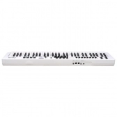 AMW P61X White - Teclado Controlador Midi USB com 61 Teclas PADs Faders e Knobs