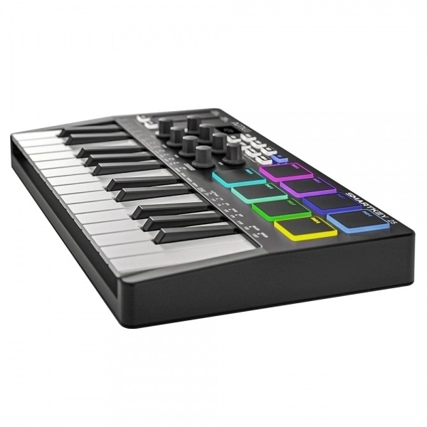AMW Smartkey 25 Black - Teclado Controlador Midi USB Teclas 8 PADs Knobs