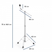 AMW STD300 - Suporte Girafa Estante Para Prato de Bateria Premium