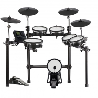AMW ED8 Pro - Bateria Eletrônica PADs Mesh Dual Zone Pratos Dual + Choke