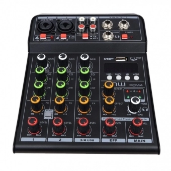 AMW PCM4 v2 Mesa de Som Compacta 4 Canais Echo XLR Interface