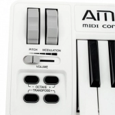 AMW Mini 32 White - Teclado controlador midi USB 32 teclas
