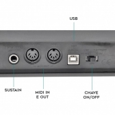 AMW P49 v2 - Teclado Controlador MIDI USB 49 Teclas 8 Faders 8 Knobs