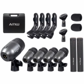AMW DMK7 - Kit Premium Com 7 Microfones Bateria Em Metal + Estojo
