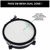 AMW ED6 v4 - Bateria Eletrônica PADs Dual Zone e Pratos Dual + Choke