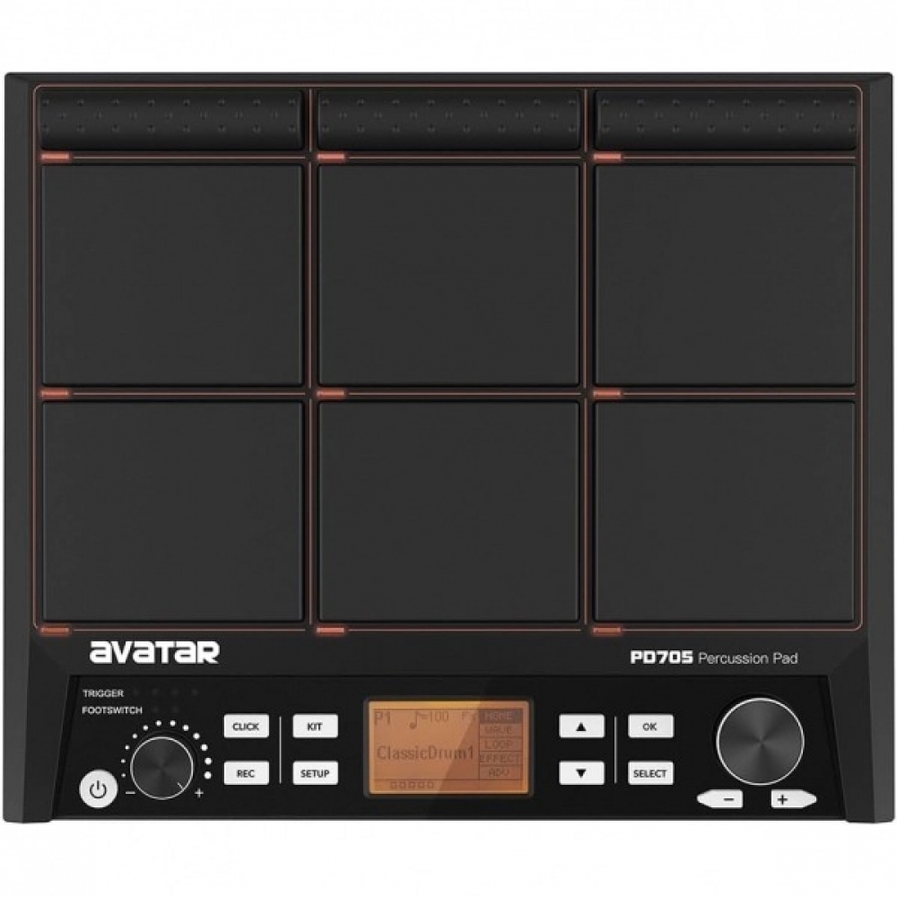 AMW Avatar - Sampler PAD Percussão 9 PADs Sons Externos SD 512 MB