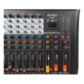 AMW CX6 v3 - Mesa de Som 6 canais USB BT EFX PFL Eq 3 Bandas