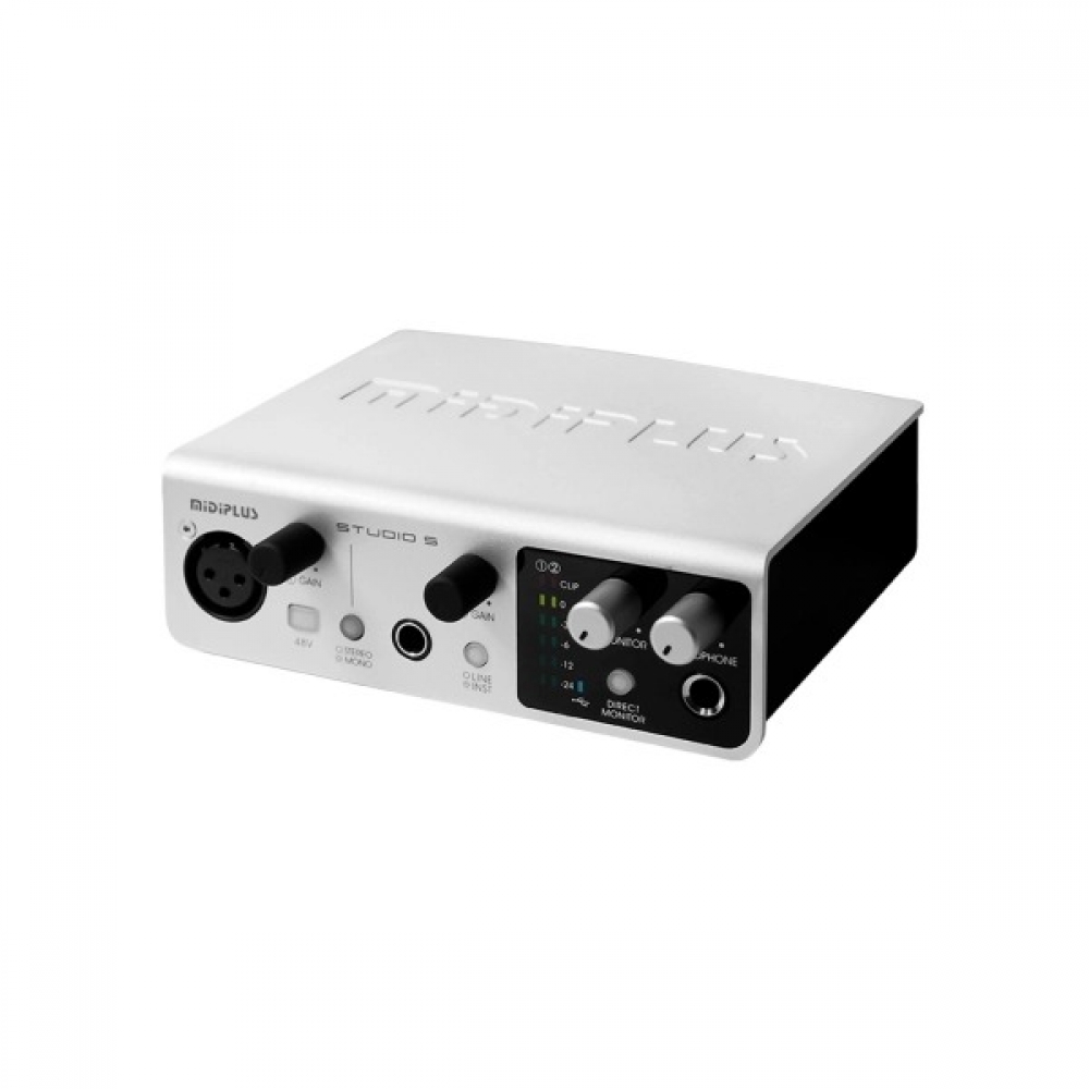 Midiplus Studio S - Interface de Audio Profissional Prata