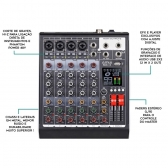 AMW SM6 v3 - Mesa 6 Canais Bluetooth e USB Interface