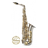 Milano Saxofone Alto - Eb Niquelado Com Dourado C/ Estojo Loja