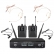 AMW BU200 2L 2A - Kit Microfone Sem Fio Duplo Lapela e Auricular UHF