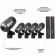 AMW DMK7 - Kit Premium Com 7 Microfones Bateria Em Metal + Estojo