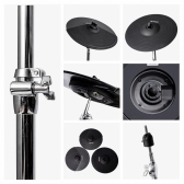 AMW ED11 Pro - Bateria Eletrônica All Mesh Dual Real Hi Hat Condução Tri zone Pratos Dual