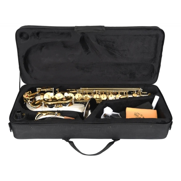 Milano Saxofone Alto - Eb Niquelado Com Dourado C/ Estojo Loja